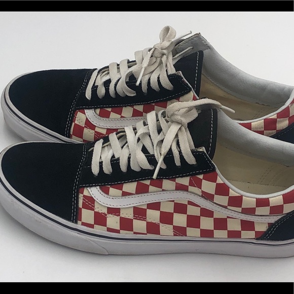 Vans men’s size sneakers red & white checkered - Picture 2 of 10